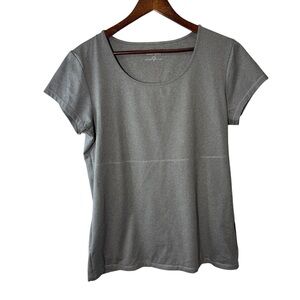 Ellen Tracy Activewear Tummy Slimming Tshirt Grey Size XL